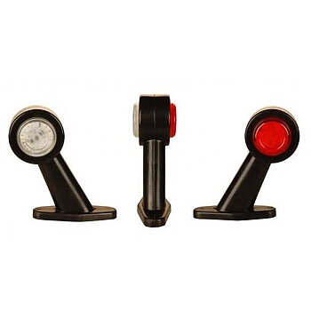 LED Sidomarkering & Positionsljus - 1165 - Gummiarm, Röd, Vit