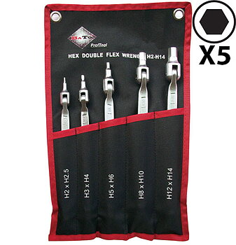 BATO Dubbel lednyckelsats 6kt. 2-14 mm