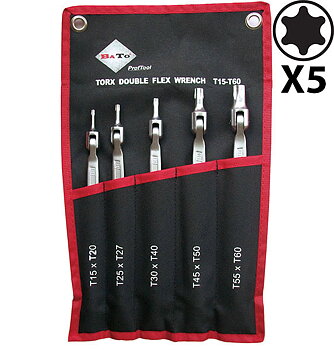 BATO Dubbel lednyckelsats Torx 15-60.
