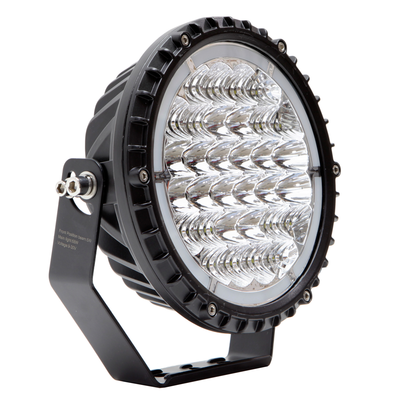 LED Extraljuspaket 4 x TUNDRA 68W  Halo / DRL med nummerplåtsfäste och reläsats - 3