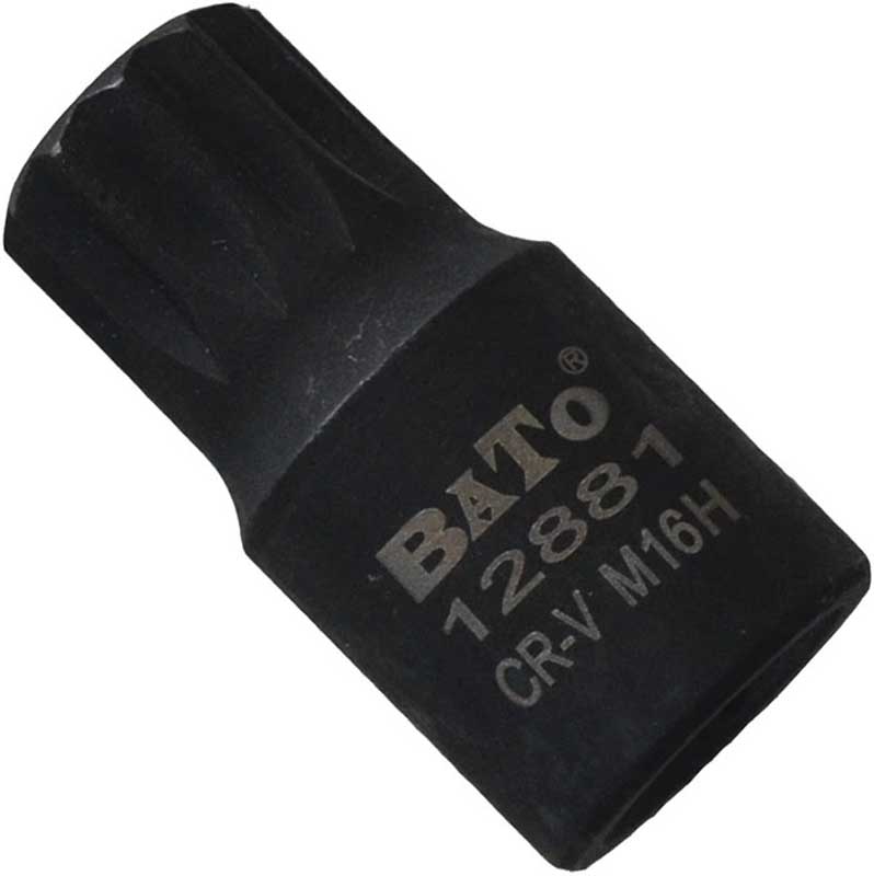 BATO Olje Stifthylsa 3/8 tum x M16H 12kt/Spline med hål. Oljeprop.