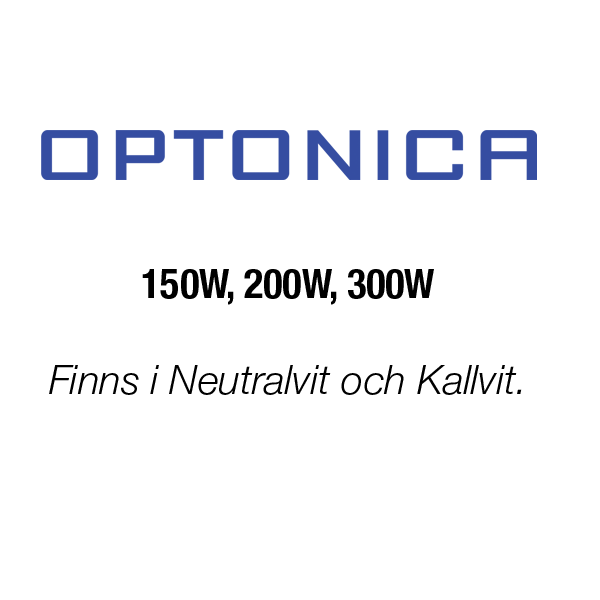 Optonica 100-300W 220V LED Strålkastare 5 års garanti - Utomhus IP65 - SVART - 4