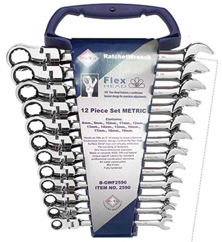 BATO FLEX-led Ringspärrnyckelsats 8-19 mm