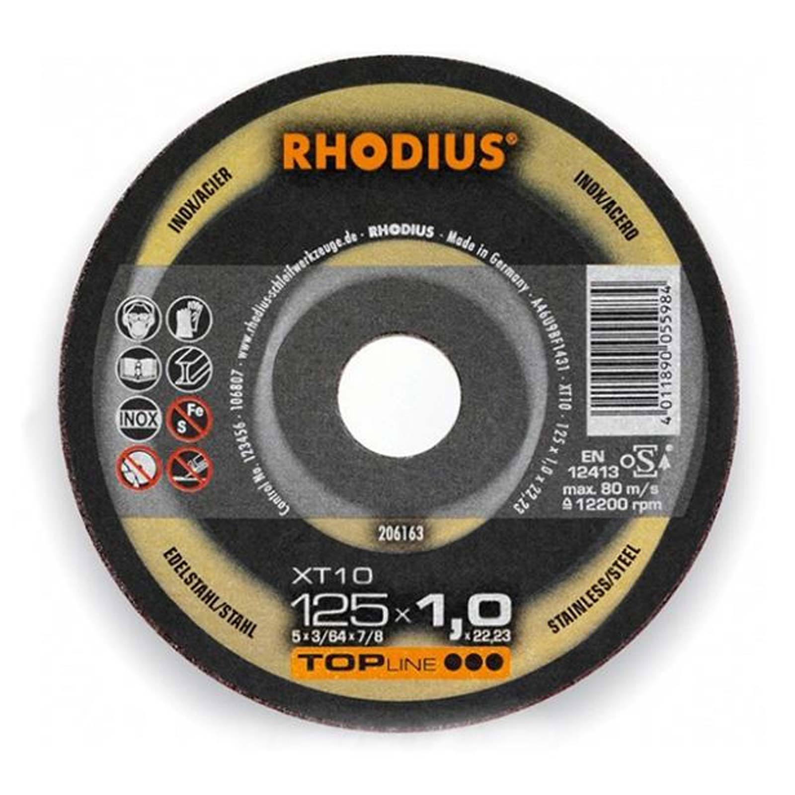 RHODIUS - Kapskiva XT10 Mini - 75 x 1,0 x 10 - 50st/förp.