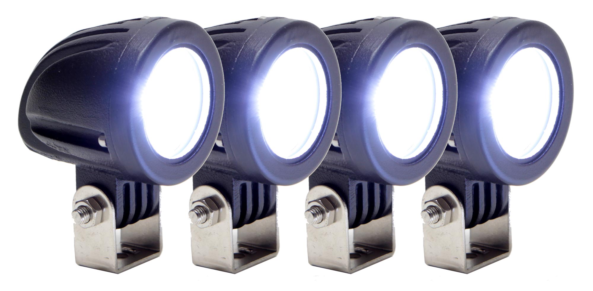 Runt Mini Arbetsljus - Thoor 10W / 12-24V - Superkompakt Rund arbetslampa - 11