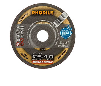 RHODIUS - Kapskiva XT100 Ceramicon - 125 x 1,5 - 25st/förp.