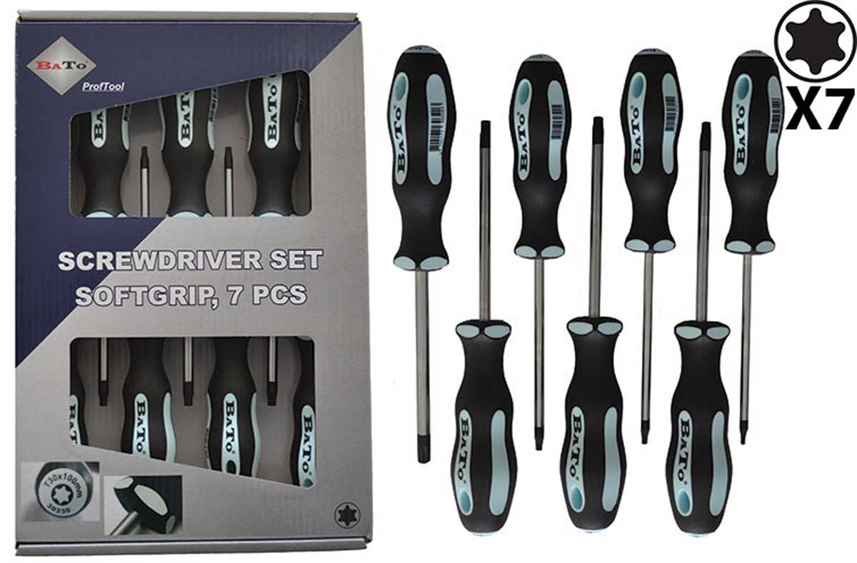 Skruvmejselsats Torx TX10-40  7 delar