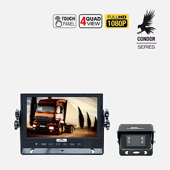 CONDOR 71 (FHD) - Bundet Backkamera-Paket för Fordon  i Full HD - Backkamera med 7 tum Monitor   |  Industriellt Bruk  | Supravision CONDOR FHD Series