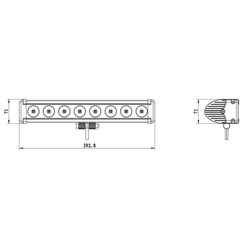 LED-Ljusramp FROSTBITE 80W E-märkt 394mm - 2