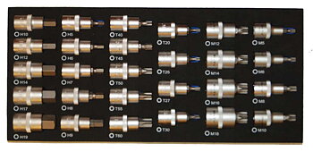 BATO Stifthylssats 1/2 tum 6kt. 5-19mm, Torx 20-60, XZN M5-M18. EVA 1/3.