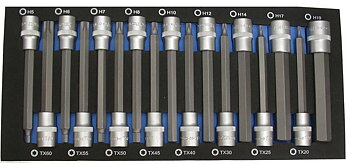 BATO Stifthylssats 1/2 tum 6kt. 5-19mm lång. Torx 20-60 lång. EVA 1/3.