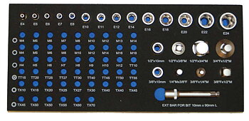 BATO Autobits-/E-hylsaorsats / adapter. EVA 1/3.