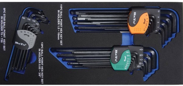 BATO Insexnyckelsats mm./TUM/Torx. EVA 1/3.