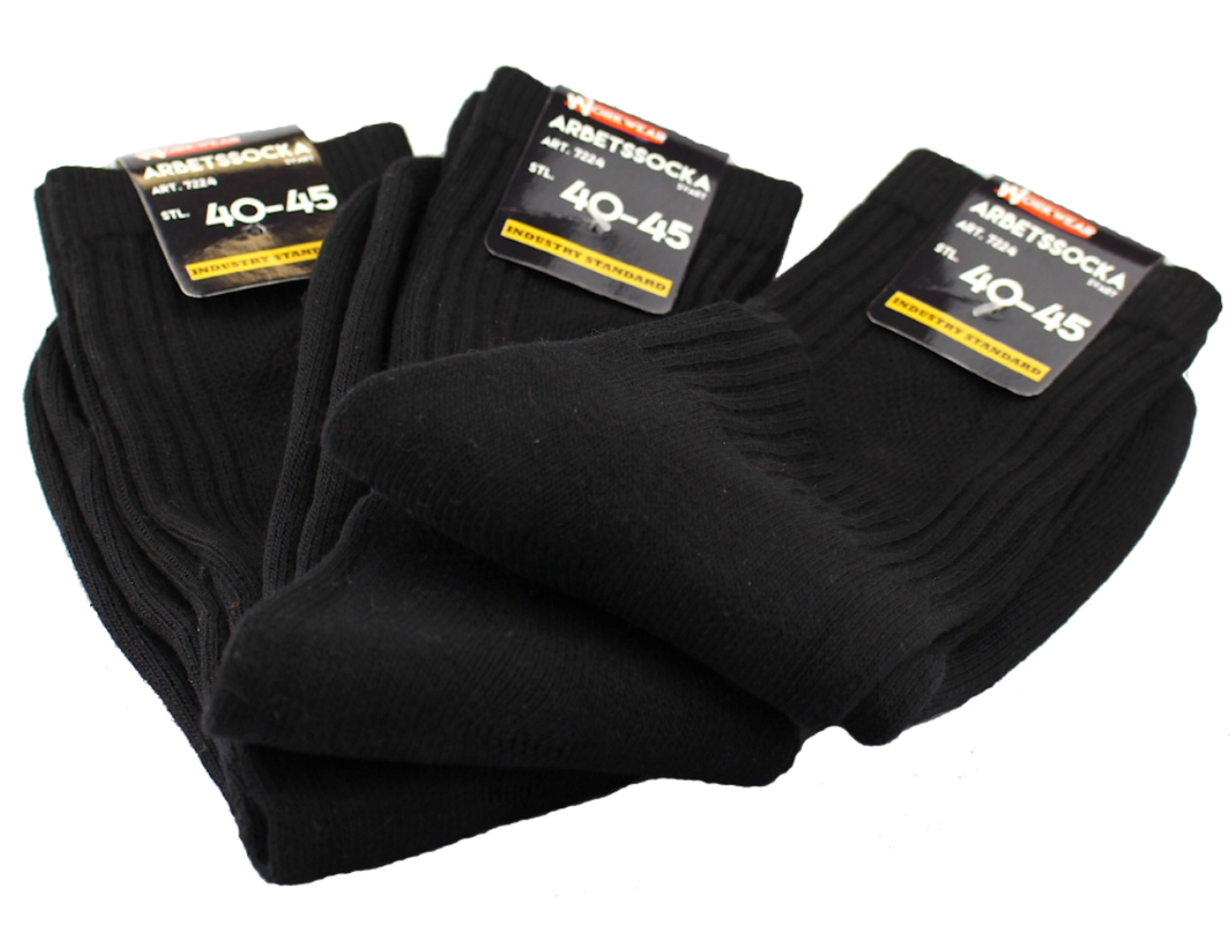 Arbetsstrumpa, Socka för arbete, Tubsocka - 3pack Grå, Svart Marin - 2
