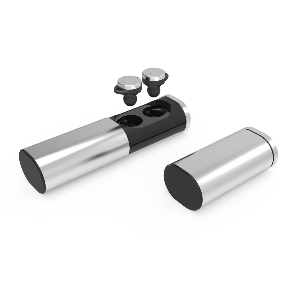 Handsfree Bluetooth Öronproppar Silver - MeGoo
