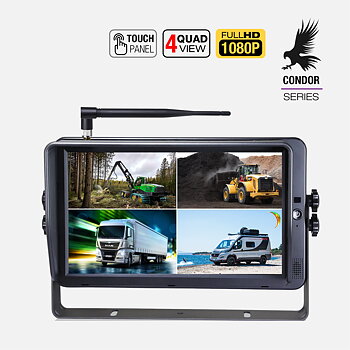 CONDOR MX10 - 10 tum trådlös touch-skärm för backkamera | Trådlös Monitor i Full HD | Supravision