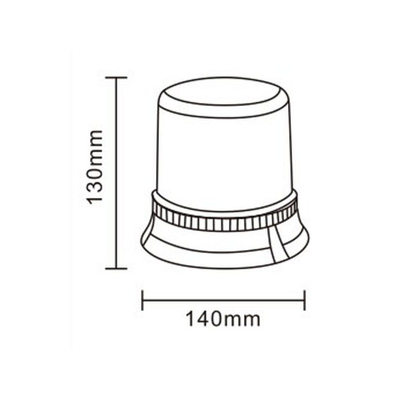 Blixtljus - Varningsljus beacon 18LED*3W R65 R10  - 2