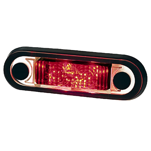 LED Sidomarkering - Hella RÖD, Vitt glas 79 x 26mm