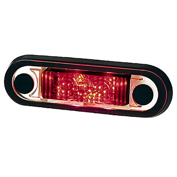 LED Sidomarkering - Hella RÖD, Vitt glas 79 x 26mm