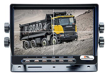 Supravision Backkamera Monitor C7Q - 7 Tum  4 CH med MultiView
