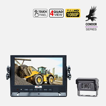 CONDOR 71V (FHD) - Kabelbunden Backkamera med Motorvisir Linsskydd   |  Paket med 7 tum monitor | Supravision
