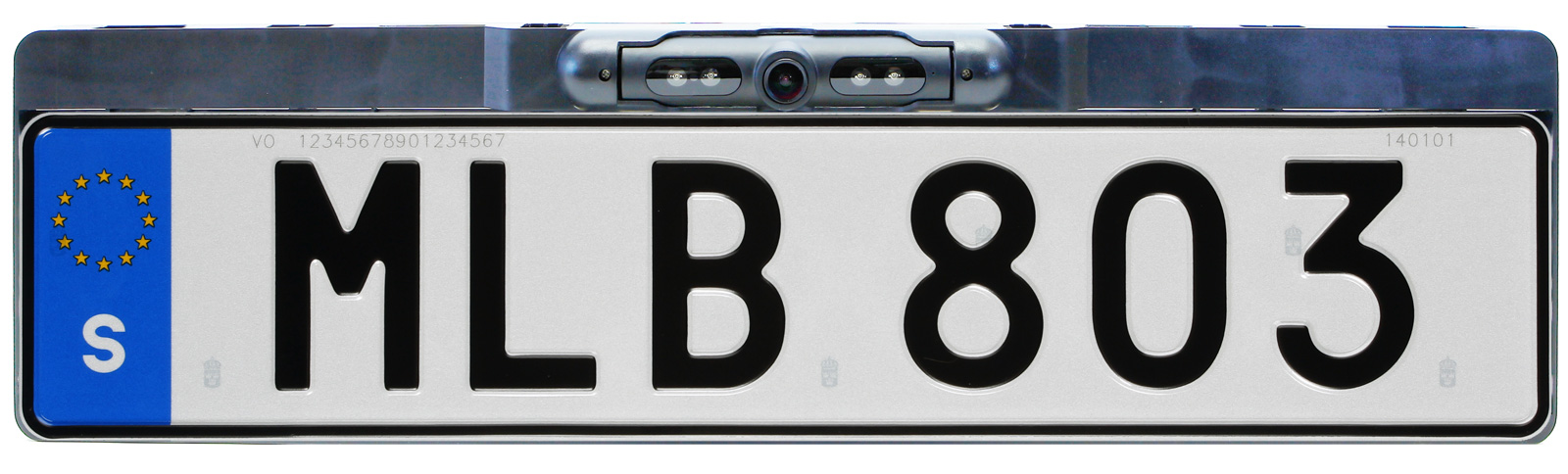 Supravision C642 - Backkamera i EU Nummerskylt i Full HD 1080p för pickup, skåpbil husbil 150º Super vidvinkel Mörkersyn SONY Sensor Mikrofon