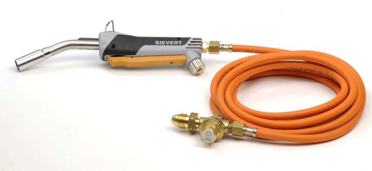 SIEVERT - Komplett Set Med Handtag 3366, Cyklonbrännare 3335, 
Regulator 3091 Och Slang 717341
