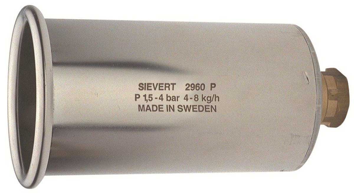 SIEVERT - Kraftbrännare, Rostfritt Stål, Ø 60mm, 5300 G/H 2 Bar, 8250 G/H 4 Bar
