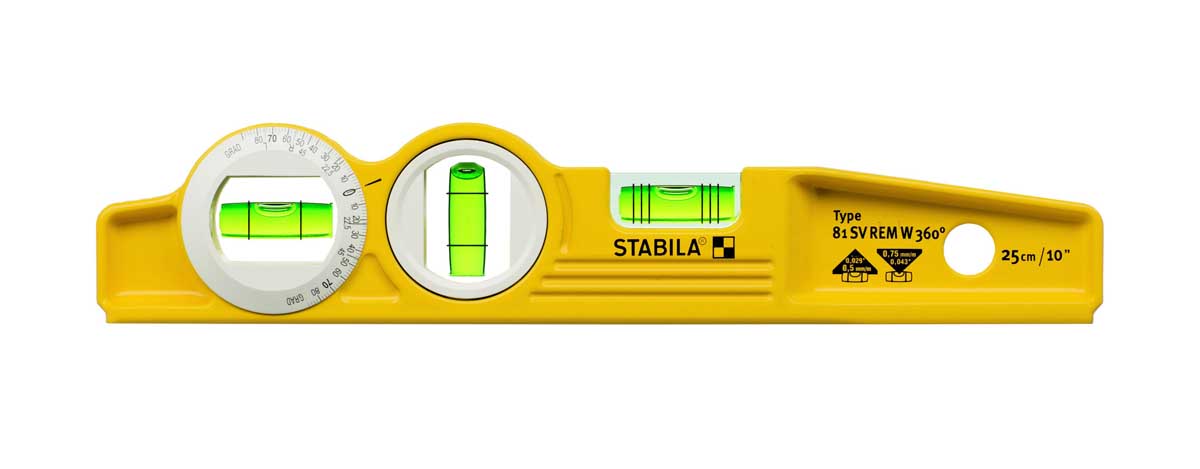 STABILA - Torpedvattenpass Med Gradskiva 360°