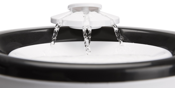 Vattenfontän Triple Flow, 2 l, svart/vit - 3