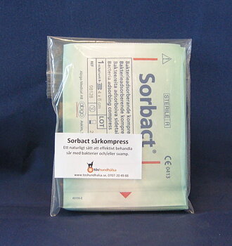 Sorbact steril kompress 4-pack, till hund - tar bort bakterier och svamp, 4x6 cm