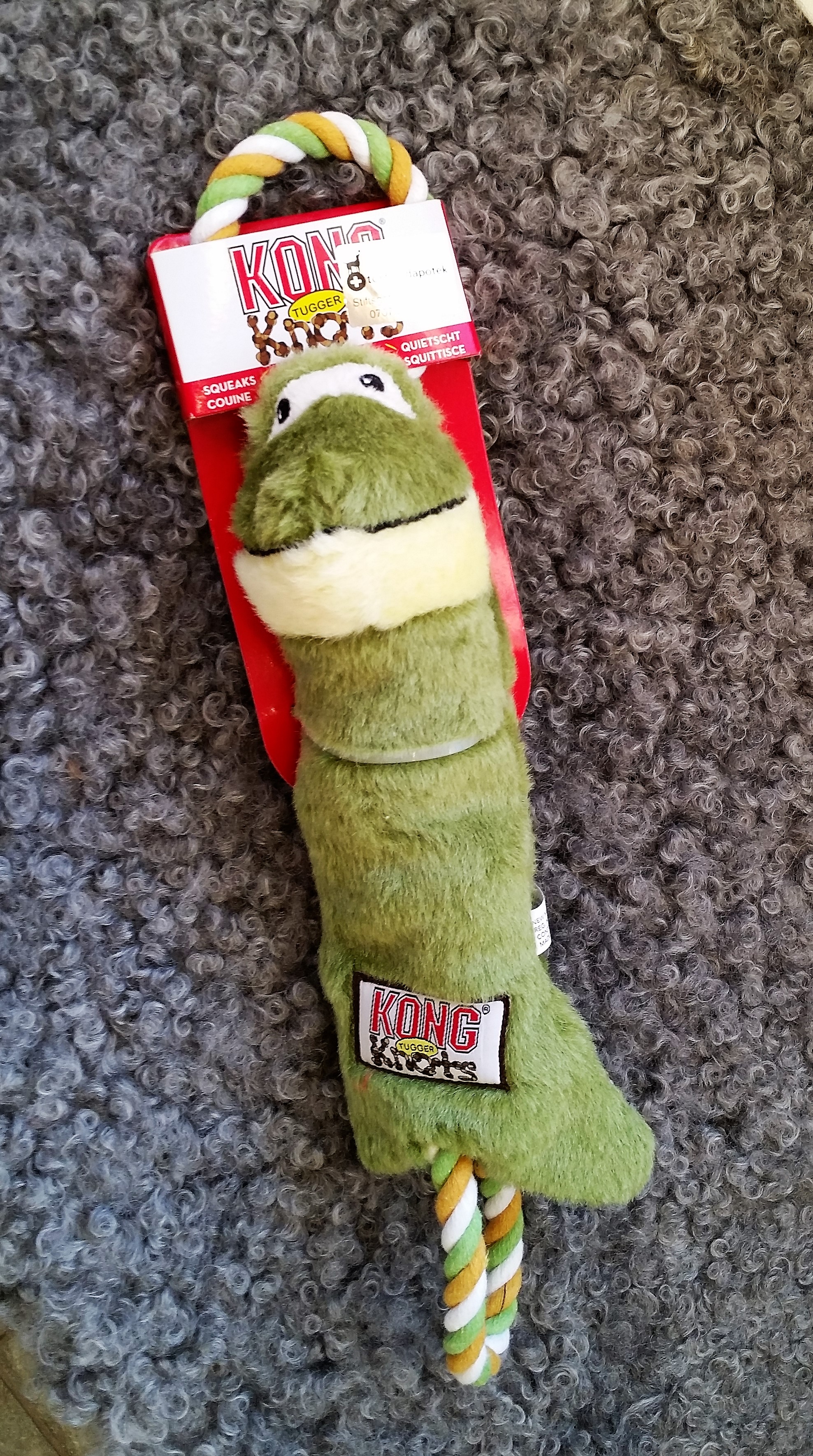 Hundleksak Kong drag o pip - Apa, Älg, Groda - 2