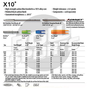 Easton X10 Arrow 12-pack
