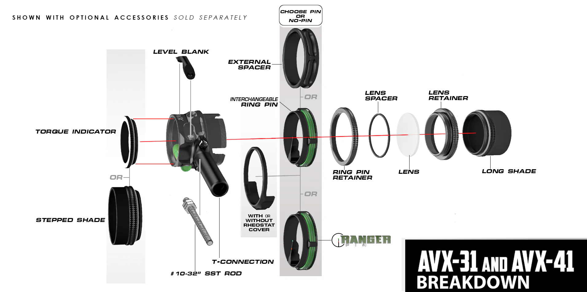 Axcel Lens X-31 Clear Target Doc's Choice 1-3/8"  - 2