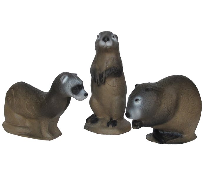 3Di Family Pack Mink, Muskrat and Prairie Dog