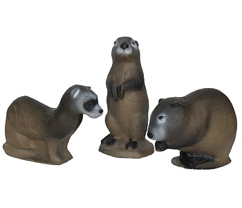 3Di Family Pack Mink, Muskrat and Prairie Dog