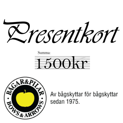 Presentkort 1500 kr