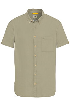 Skjorta kortärm S Linne/bomull khaki. från camel active