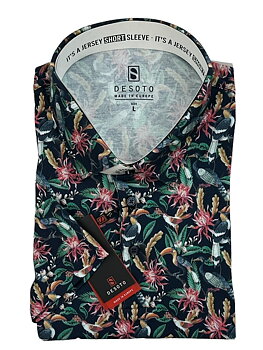 Skjorta kortärm i jersey slim fit. Märke  DESOTO, 