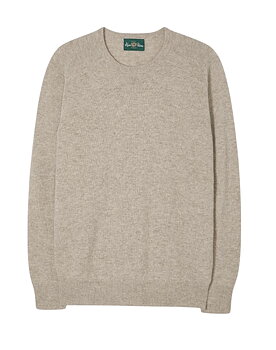 Tröja rund-hals beige från Alan Paine