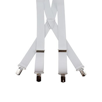 Vita hängsle 130cm långa och 35mm breda.
