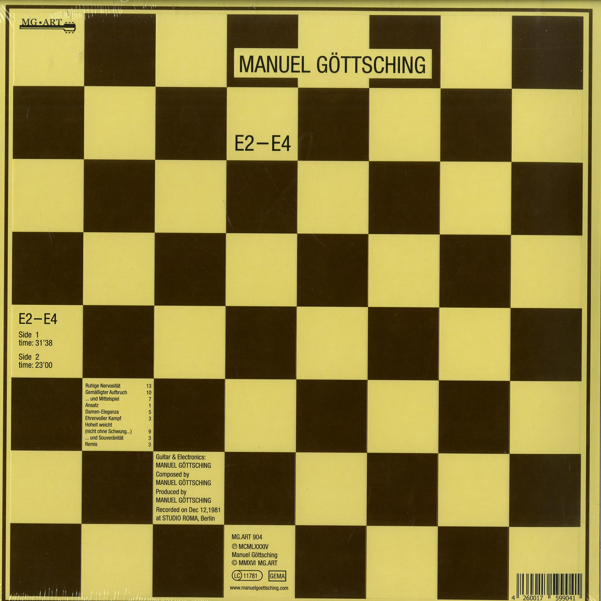 Manuel Gottsching - E2 E4 2016:    / MG.ART