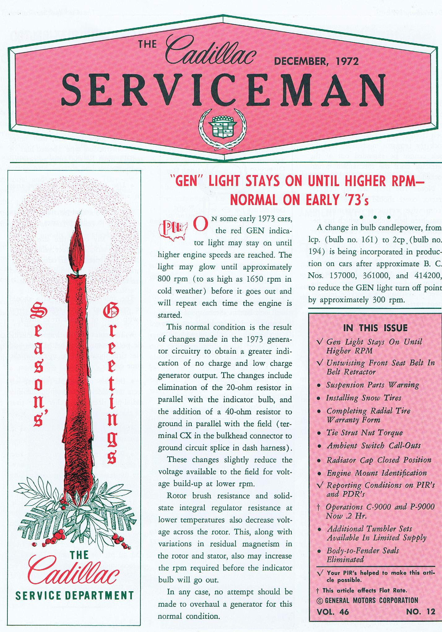 1972 The Cadillac Serviceman December