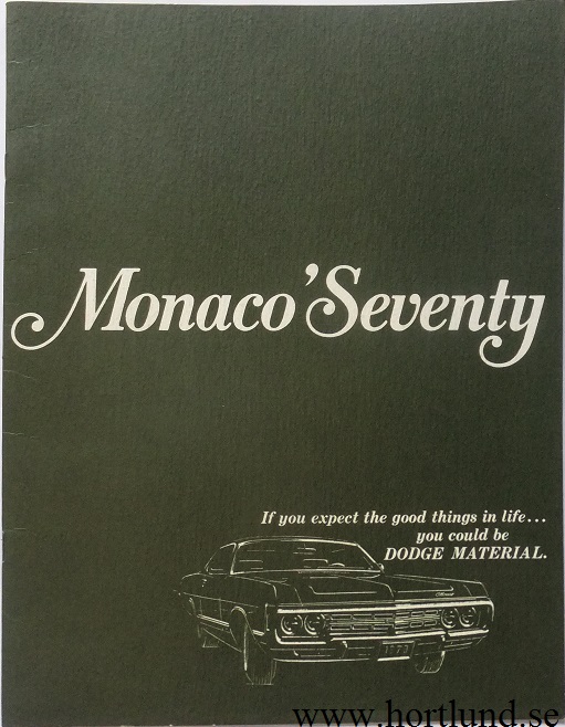 1970 Dodge Monaco Broschyr