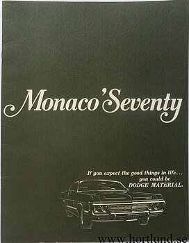 1970 Dodge Monaco Broschyr