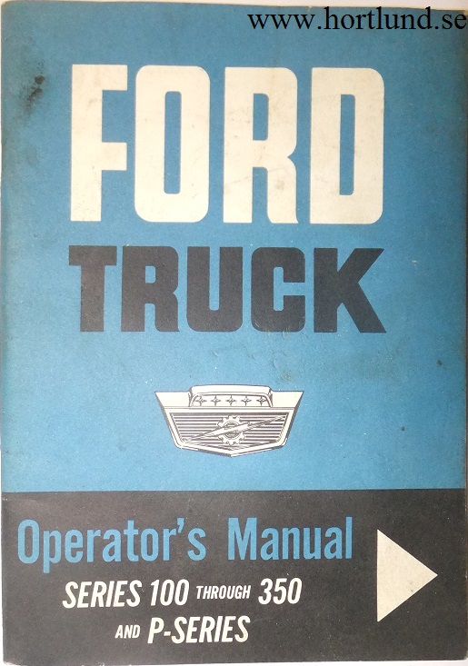 1963 Ford Truck 100-350 Operator's Manual