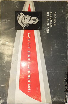 1963 Mercury Comet S-22 Owners Manual