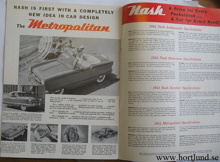 1954 Nash alla modeller broschyr - 3