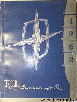 1963 Lincoln Continental Owners Manual
