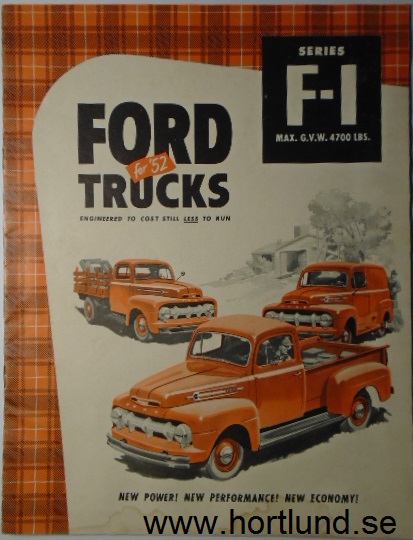 1952 Ford Truck F-1 broschyr